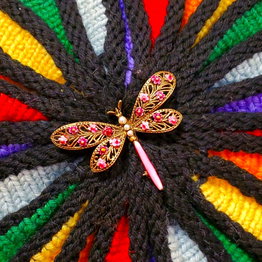 Art dragon fly pin